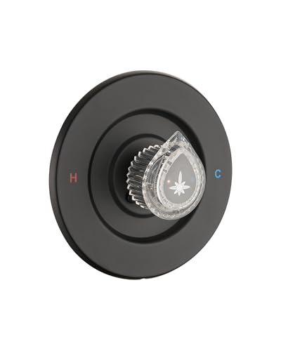 Image of Shower Faucet Trim Kit Compatible with Moen Fit Chateau Valve Only, Pull-on Push-off Design Knob Handle, Matte Black
