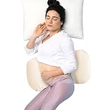 LightEase Schwangerschaft Körperkissen Seitenschläferkissen Doppelkeil für Körper, Bauch, Rückenstütze, weich, nicht sperrig