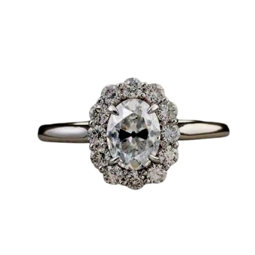 Argent sterling moissanite RNG-1592, le cadeau idéal avec la pierre de naissance d'avril