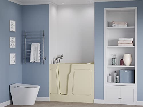 26 In. X 46 In. Left Drain Quick Fill Walk-In Soaking Tub In Biscuit #TOP1