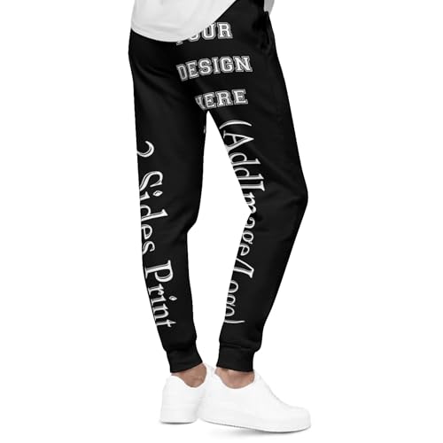 Generic Unisex Adult Custom Hoodie & Sweatpants - Black, Medium - Personalized - Tracksuit3