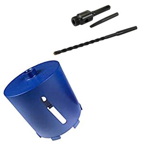 Tooltime® 152mm x 150mm Diamond Core Drill + 100mm Hex Arbor + Pilot Drill