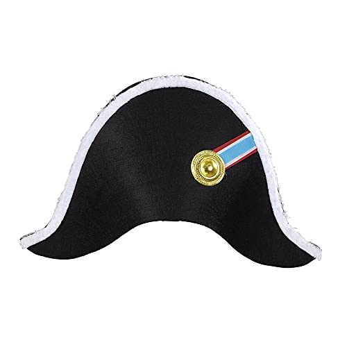 Widmann 01126 Chapeau de napoléon, pour Adultes, Noir