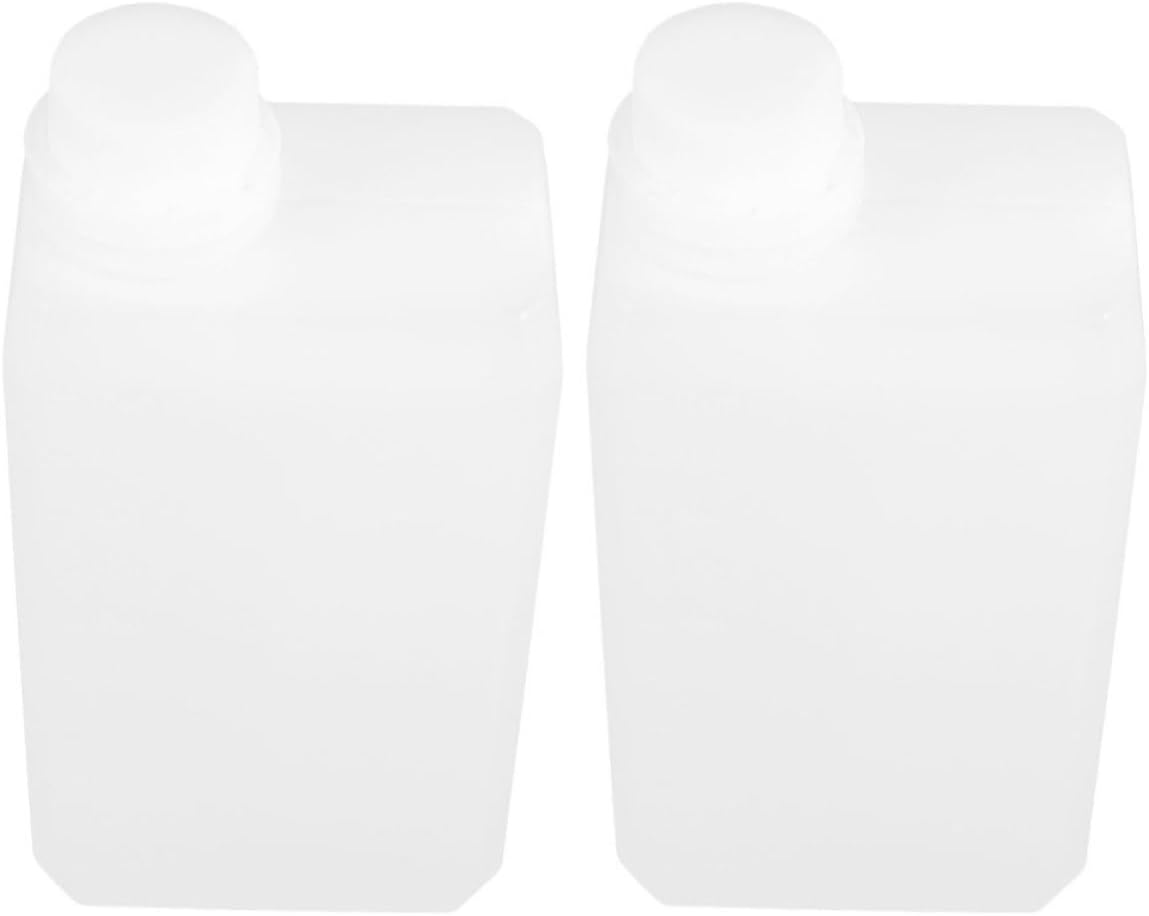 Vaguelly 2pcs 1000ml Hdpe Empty Bottle Jug Set Lightweight Food Grade Chemical Containers with Screw Cap, Space-saving Liquid Storage Bottles for Kitchen and Sample Use