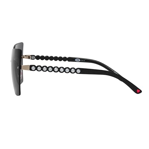 Lunettes de soleil cateye monture noire géométrique taille 57