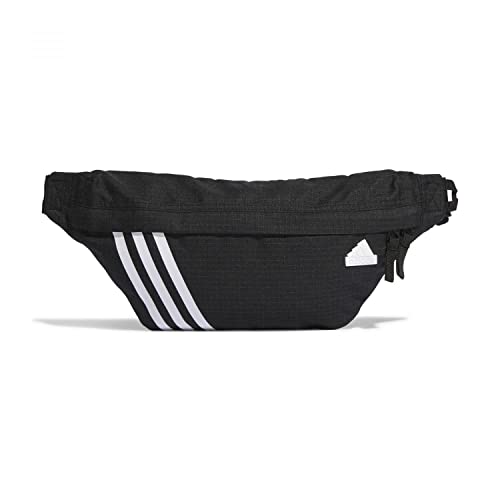 adidas Unisex Back to School Waist Bag, Black/White, One Size