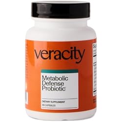 Veracity Metabolic Defense Probiotic Supplement - Probiotics for Women & Men Digestive Health, Hormone Balance, Immune, Brain &Skin Care Support for Puberty to Menopause - 6 Strains - 30 Capsules