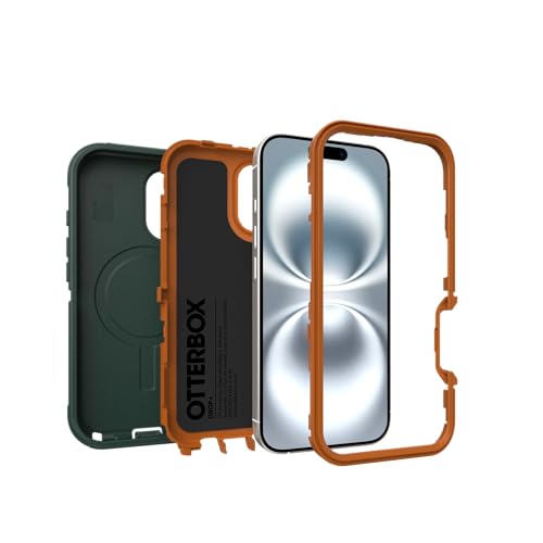 Image of OtterBox iPhone 16 Defender Series Case for MagSafe - Green Intrigue