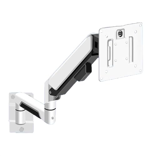Brazo Monitor Brazo de montaje for un solo monitor que se adapta a pantallas de 10 a 32 pulgadas de hasta 19,8 libras, brazo de monitor con resorte de gas de movimiento completo for montaje en pared d