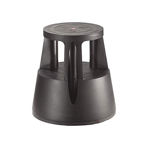 Twinco Marchepied roulant en plastique incassable - force 150 kg - noir, 3 pièces et + - Escabeau mobile Escabeaux mobiles Marchepied Marchepied rond Marchepied roulant Marchepieds Rouleur Tabouret Escabeau Escabeaux Escabelle Escabelles Marchepied en