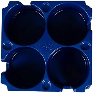 muggi Travel Mug Holder - Non Spill 4 Cup Holder / Hot Drinks Tray / Coffee & Tea Cup Holder / Take Out Cup Carriers - Eco Friendly Recycled Plastic Drinks Holder & Mobility Aid Drinks Carrier, Blue