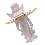 Holibanna Organizador De Joyería De Mesa Figura De Ángel Decorativa Bandeja De Almacenamiento Para Anillos Pendientes y Cosméticos Decoración De Oficina y Hogar