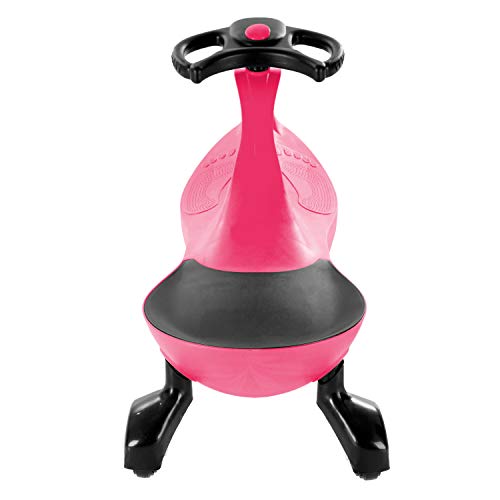Image of Wiggle Car Ride-On Toy - No Batteries, Gears, or Pedals Just Twist, Swivel, Go - Outdoor Swing Car for Kids 3 Years and Up by Lil Rider (Hot Pink), Large
