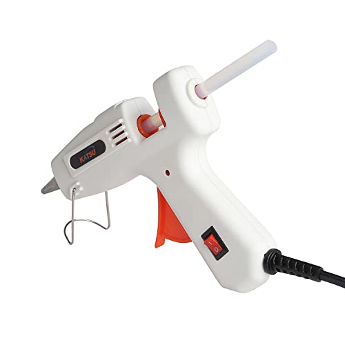 Katsu Lijmpistool, 20 W, lijmpistool met 12 lijmstiften, 7 mm x 150 mm, voor doe-het-zelvers, handwerk, hobby en snelle reparaties thuis - Afbeelding 4