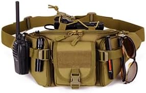 Honexa Outdoor Unisex Waist Bag Tactical Military Waist Pack Chest Bag Pouch, 35 x 17 x 4 cm (Brown)