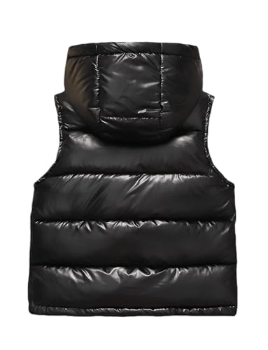 Kids Boys Girls Puffer Vests Sleeveless Detachable Hooded Winter Waistcoat Soft Warm Zipper Jackets 3-14 Years2