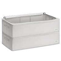 Boîtes Rangement Vêtements 4CONVY - 2x66L Empilables - Fermeture Éclair - Stable & Résistant
