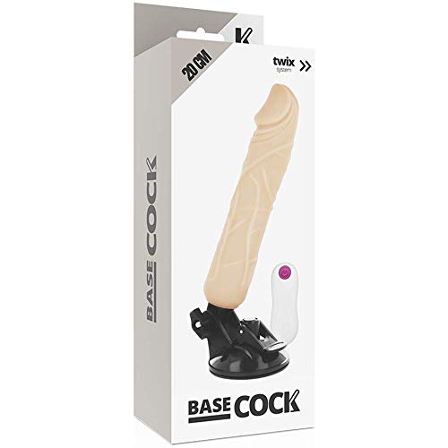 BASECOCK - Realistic Vibrator Remote Control Flesh 20 CM