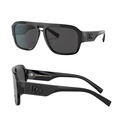 DOLCE & GABBANA DG4403 Pilot Shape DG Crossed Logo Sunglasses with Luxury Eyewear Kit