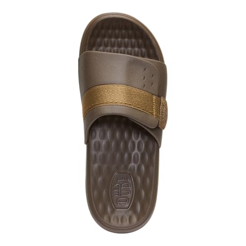 HEYDUDE Men's Wave ALT Slide, Teak Brown, Size 8 - image 4