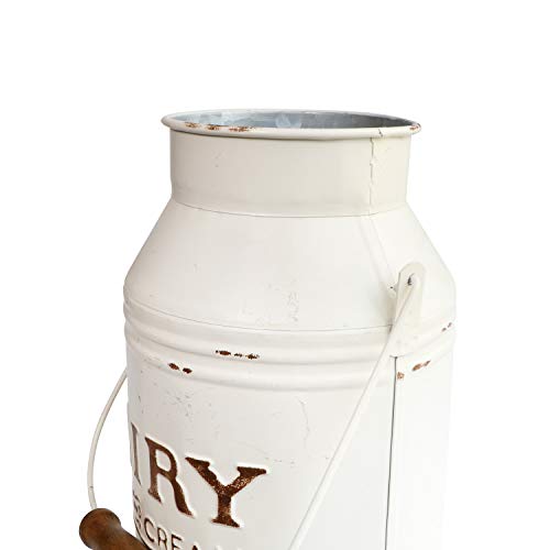 Apsoonsell Rustic Vase Shabby Chic Vase Metal Milk Can Farmhouse Decor Flower Vase Galvanized Decor Vases For Kitchen, Bathroom, Sparklers For Weddings #TOP5