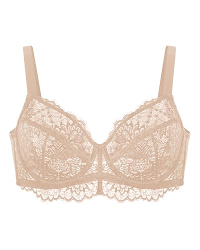Image of HSIA Minimizer Bra for Women - Plus Size Full Coverage Lace Bra with Underwire, Non Padded