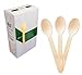 BIOPAPRO Einweg Holzlöffel 100 Stück - 16 cm Lang, biologisch abbaubar, umweltfreundlich, Einweggeschirr, kleines Besteck, für unterwegs, Party, Camping, Buffet, Picknick, Geburtstag, Events, Kuchen