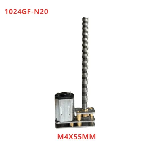 Motorreductor N20 M4 x 55 mm mini motorreductor de tornillo sin fin CC 3V 600RPM para proyectos 4