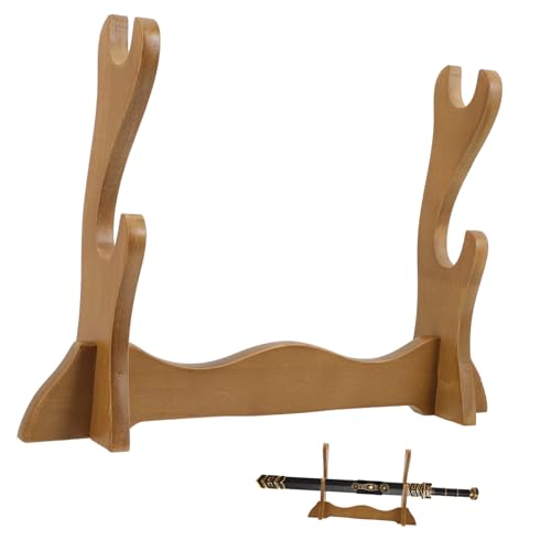 BIUDECO Sword Stand Double Horizontal Display Rack for and Collectibles Elegant Tabletop Holder Versatile Home and Present Option