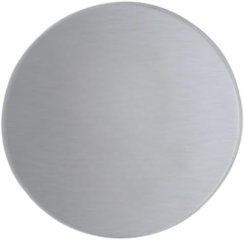 Roseta adhesiva redonda de acero inoxidable – 0,55 cm Ø, ¡solo 0,25 mm de grosor
