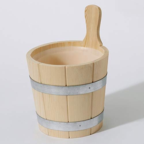 Preisvergleich Produktbild Infraworld Aufgußeimer 3 Liter Fichte mit Kunststoffeinsatz Saunakübel S2227