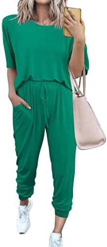 PRETTYGARDEN Women's Two Piece Sets 2025 Summer Spring Jogger Pants Travel Vacation Lounge Outfits Airplane Matching Clothes