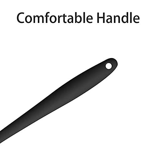 Foto von JeoPoom Silikon Spatel, Spatel Teigschaber, Teigschaber Silikon, Hitzebeständig, für Kochen, Backen und Rühren, Spülmaschinenfest und Leicht zu Reinigen(Schwarz)