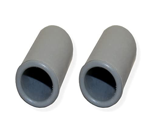 Rehabilitation Advantage Replacement Rubber Tips For Wheelchair Brake Handle Extensions - Pair, Gray #TOP1
