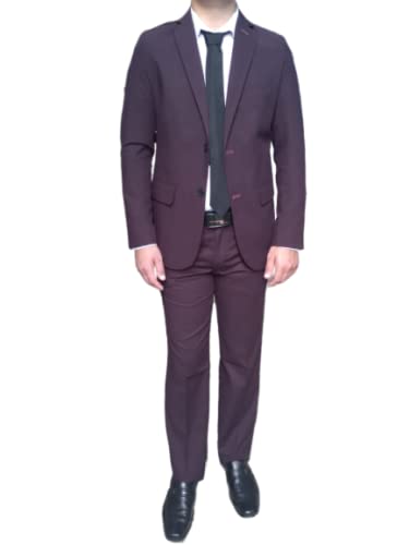 Terno social masculino Slim Poliviscose Uva (EG 52 (calça 46))