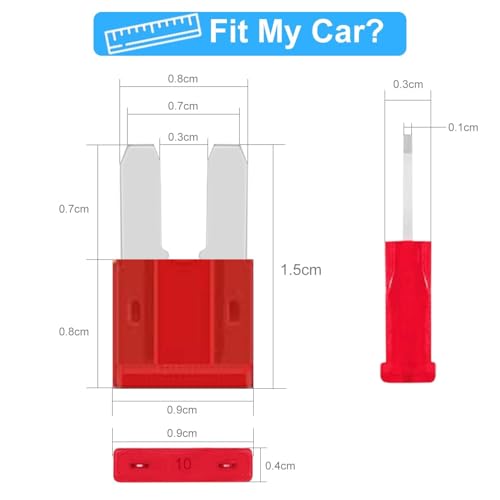 Image of KMH 10A Micro2 Fuse Kit Automotive Blade Fuses Kit for Car, Truck, RV, Boat, Motorcycle and Marine Vehicles |Circuit Breaker Protection Electronic Fuses Holder Safe Power Distribution, Pack of 10