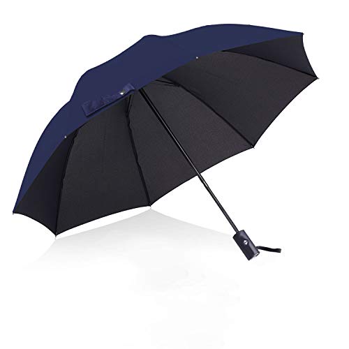 ABCCANOPY Umbrella Compact Rain&Wind Teflon Repellent Umbrellas Sun Protection with Black Glue Anti UV Coating Travel Auto Folding Umbrella, Blocking UV 99.98%