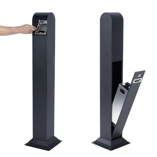 Poubelle verticale autoportante avec clé pour sécuriser vos espaces publics