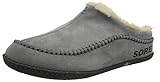 Sorel Mens Lanner Ridge Winter Warm Suede Slippers - Quarry - 11