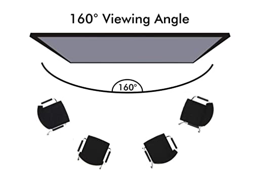 Image of BIG VUE 120 Inches Fixed Frame Projector Screen 16:9 Diagonal Active 3D 4K Ultra Hd Projector Screen for Classroom, Office & Home Theater (120 Inch, Grey)