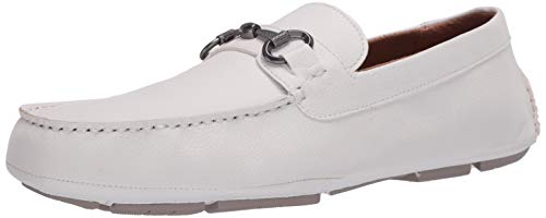 Kenneth Cole Reaction Men's Dawson Bit Driver Driving Style Loafer, White, 10 M