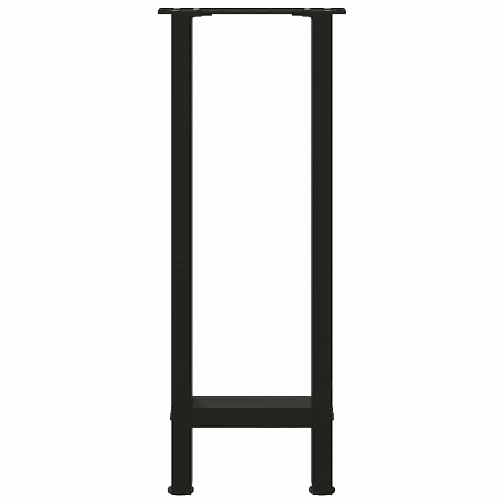 Gambe da tavolo per console, colore nero, set da 28 x (72-73) cm, in acciaio verniciato a polvere, robuste gambe da tavolo in metallo per progetti di mobili fai da te, piedini regolabili