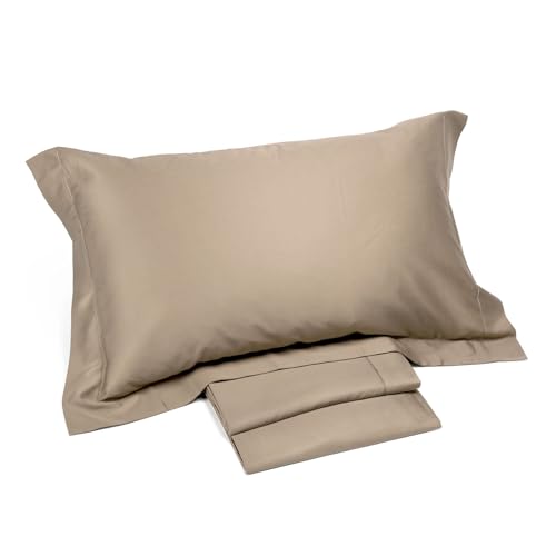 Caleffi | Completo Lenzuola Completo Lenzuola Raso, raso di cotone, Colore TORTORA, MATRIMONIALE - 100% Cotone