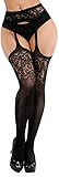 HZH Womens High Waist Tights Fishnet Stockings Thigh High Stockings Pantyhose(Black 9)