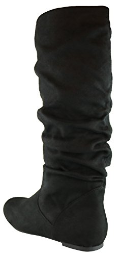 Cambridge Select Women's Slouchy Knee High Flat Boot (7 B(M) US, Black IMSU) - Image 4
