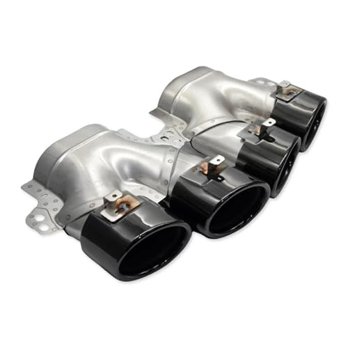 Embouts d'échappement en acier inoxydable noir pour Benz C43 W205 finition premium