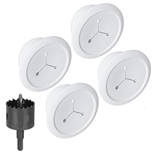 ECHOGEAR Wall Cable Hiders for Cable Management – 2.25″ Mini Cord Hider Conceals 3 Low Voltage Cables Behind Wall – Perfect for Speakers, Mounted TVs, Desks & More – White 4-Pack