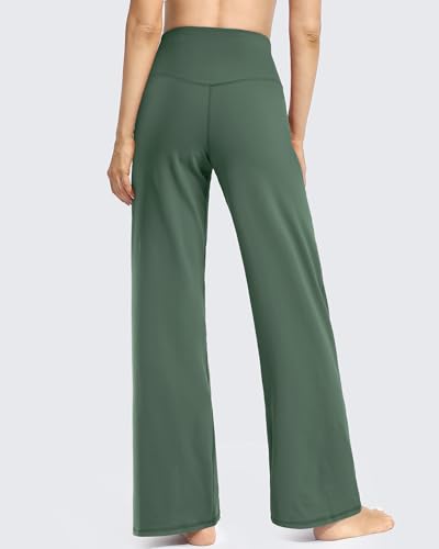 Image of Promover Wide Leg Pants Woman Yoga Pants with Pockets Stretch Loose Casual Lounge Sweatpants Petite /Regular /Tall