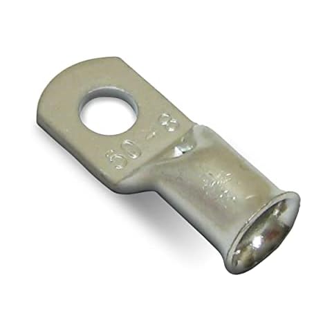 10x Copper Tube Terminals 10mm² x 6mm Lug Battery Starter Cable Welding Crimp Terminal Ring Cover