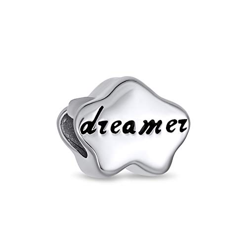 Bling Jewelry Hopes & Dreams Cloud Word Dreamer Abalorios Para Mujeres Y Adolescentes Plata De Ley...
